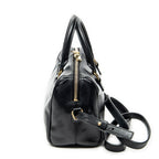 Shoulder Bag Baby Duffle Black Calfskin Leather