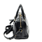 Shoulder Bag Baby Duffle Black Calfskin Leather