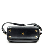 Shoulder Bag Baby Duffle Black Calfskin Leather