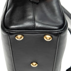 Shoulder Bag Baby Duffle Black Calfskin Leather