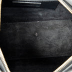 Shoulder Bag Baby Duffle Black Calfskin Leather