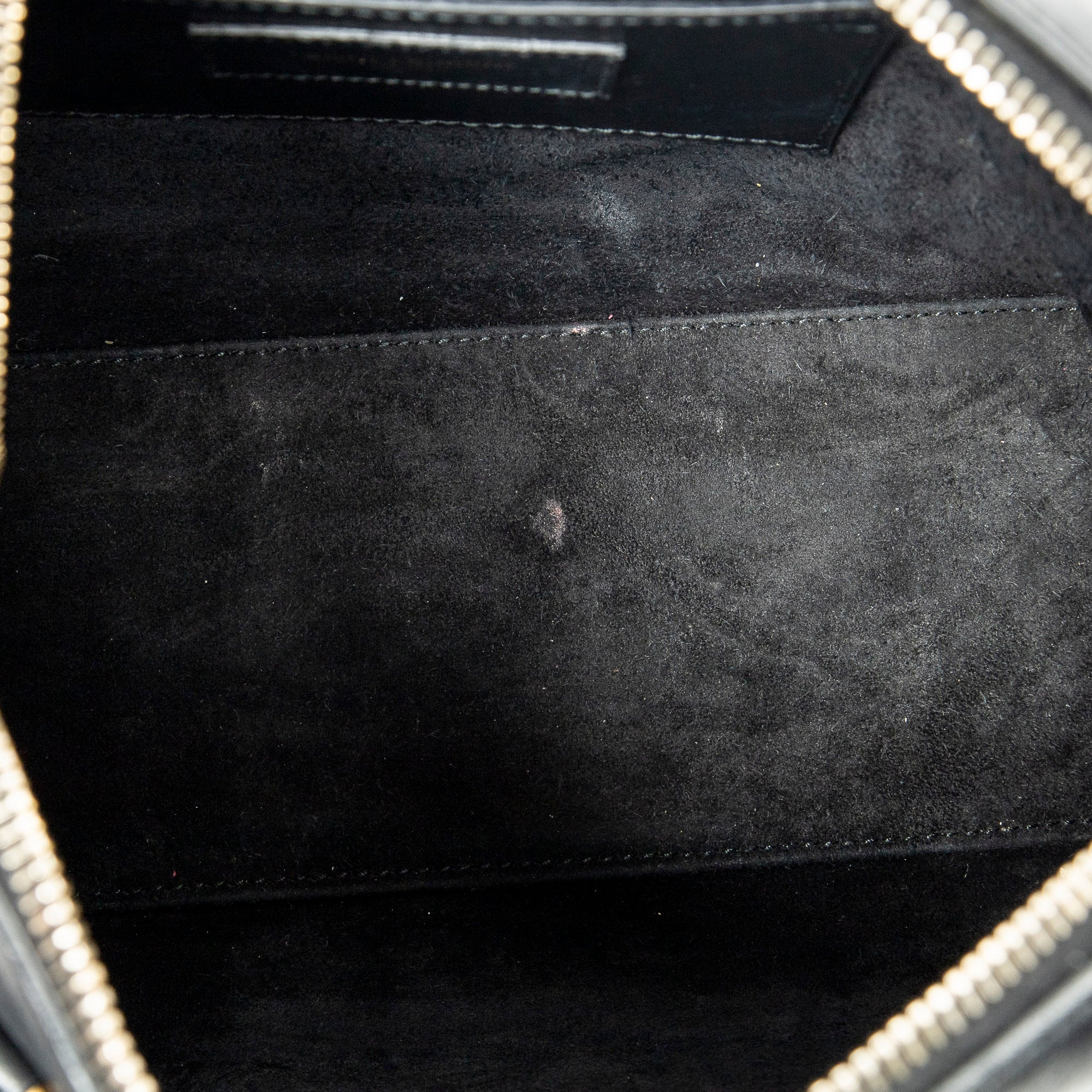 Shoulder Bag Baby Duffle Black Calfskin Leather