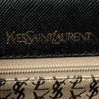 Shoulder Bag Vintage Scallop Flap Crossbody Black Grained Calfskin Leather