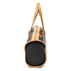 Shoulder Bag Vintage Bowling Bag Black Woven Coated Canvas