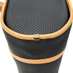 Shoulder Bag Vintage Bowling Bag Black Woven Coated Canvas