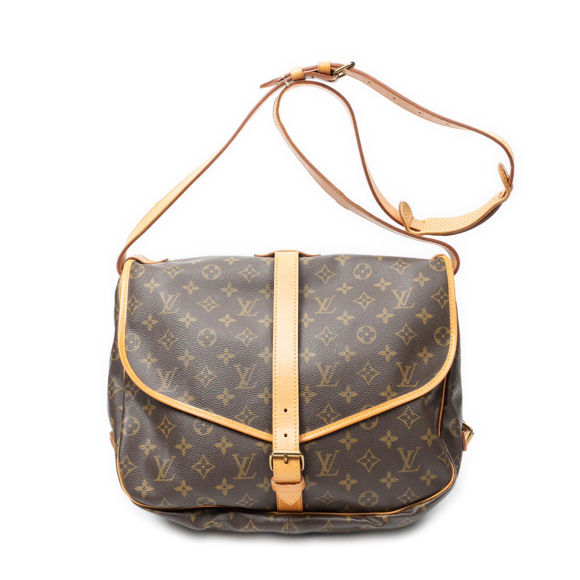 Shoulder Bag Saumur GM Brown Monogram Canvas