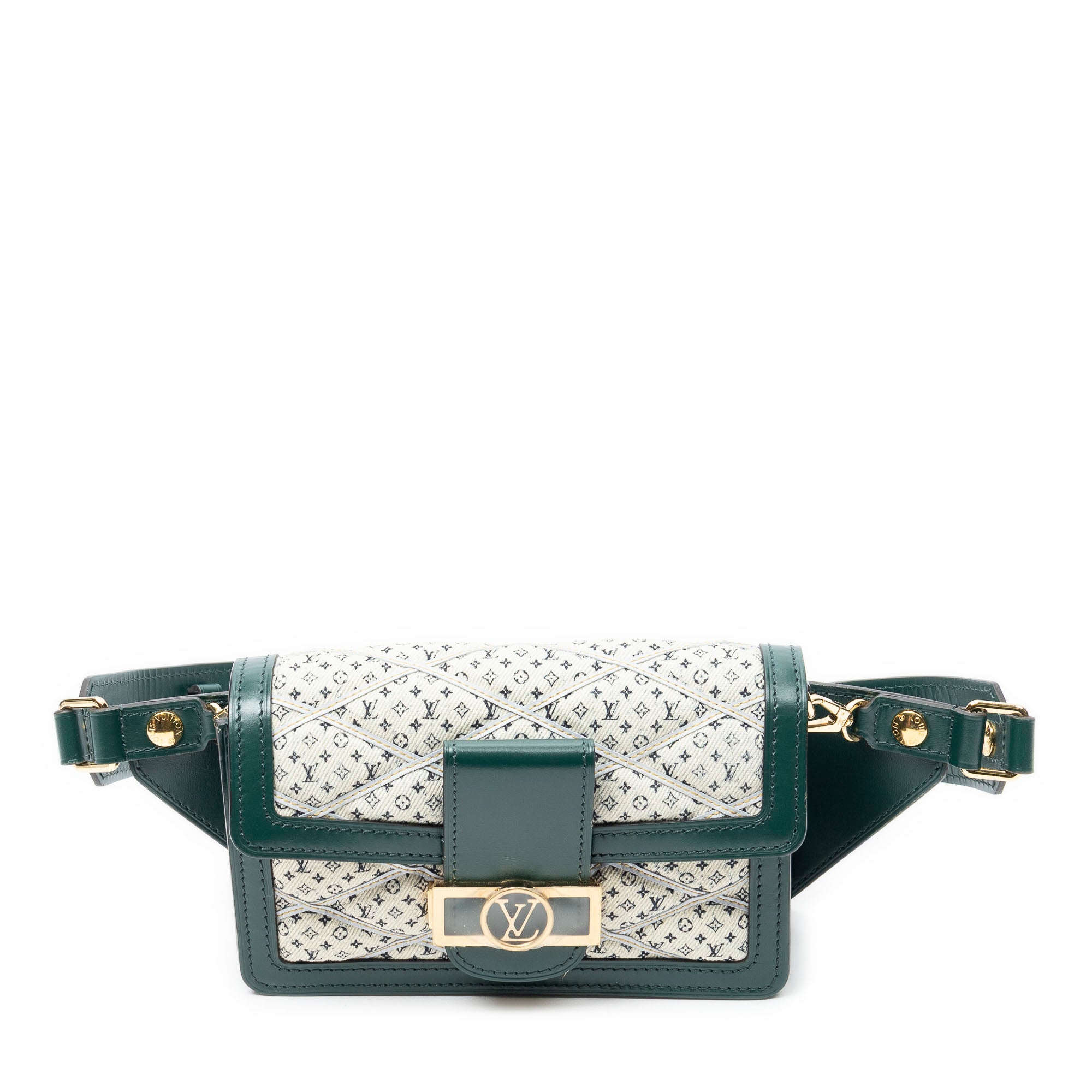 Waist Bag Dauphine Bumbag Green Monogram Denim Canvas