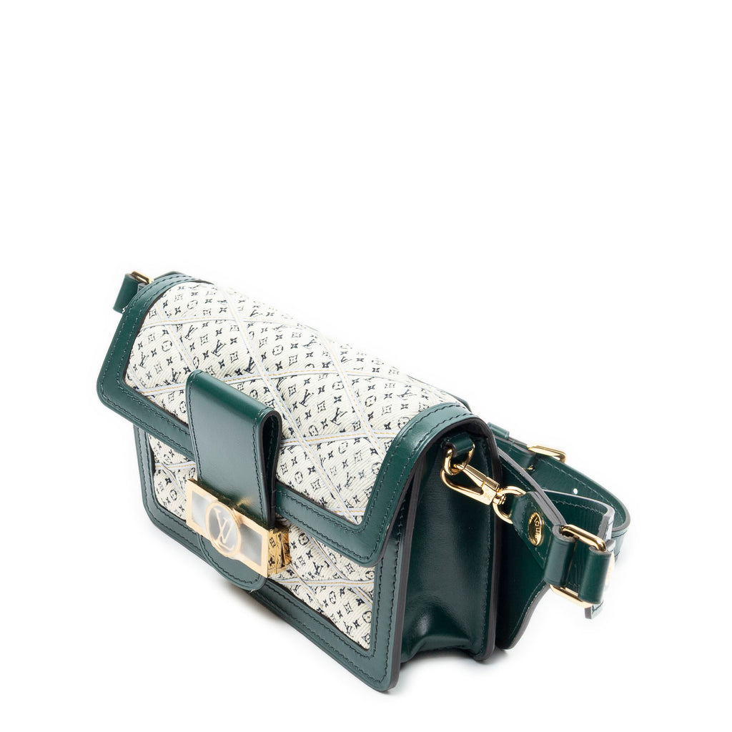 Waist Bag Dauphine Bumbag Green Monogram Denim Canvas