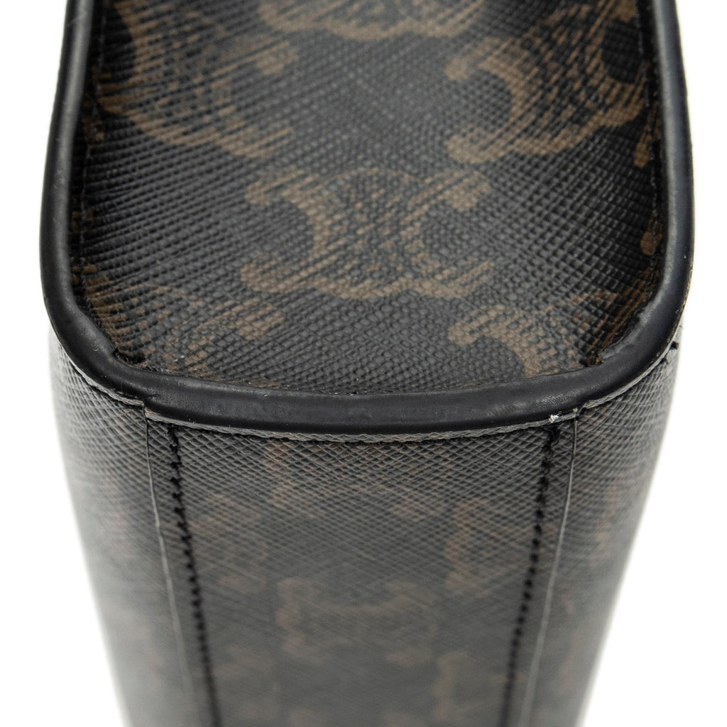 Shoulder Bag Mini Vertical Cabas Brown Triomphe Coated Canvas