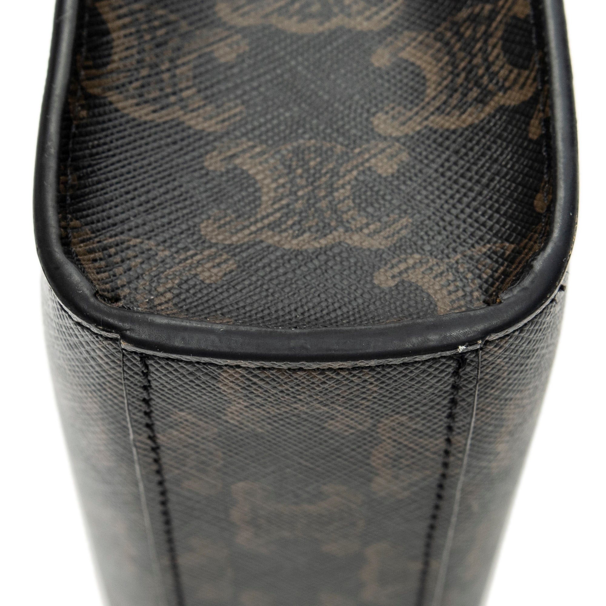 Shoulder Bag Mini Vertical Cabas Brown Triomphe Coated Canvas