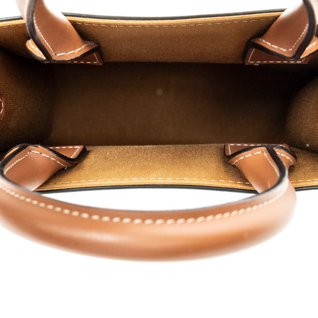 Shoulder Bag Mini Vertical Cabas Brown Triomphe Coated Canvas