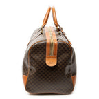 Travel Bag Vintage Large Travel Boston Brown Macadam Coated Canvas