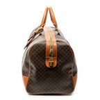 Travel Bag Vintage Large Travel Boston Brown Macadam Coated Canvas