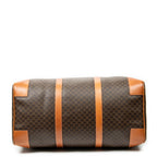 Travel Bag Vintage Large Travel Boston Brown Macadam Coated Canvas