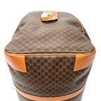Travel Bag Vintage Large Travel Boston Brown Macadam Coated Canvas