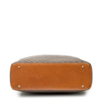 Handbag Dome Top Handle Brown Macadam Coated Canvas
