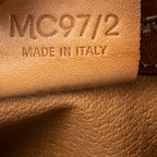 Sac à main dôme, poignée supérieure, toile enduite Macadam marron