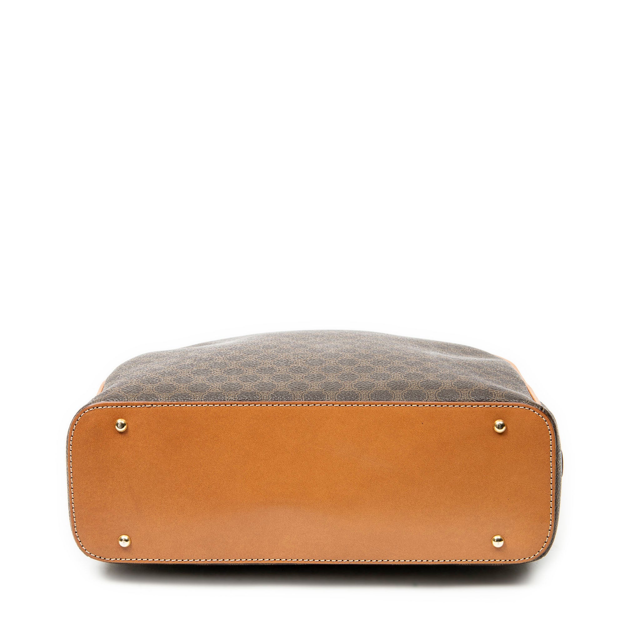 Bolso de mano con asa superior en lona revestida Macadam marrón