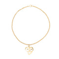 Necklace CC Heart Pendant Necklace Gold Gold Plated