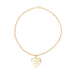 Necklace CC Heart Pendant Necklace Gold Gold Plated