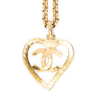 Necklace CC Heart Pendant Necklace Gold Gold Plated