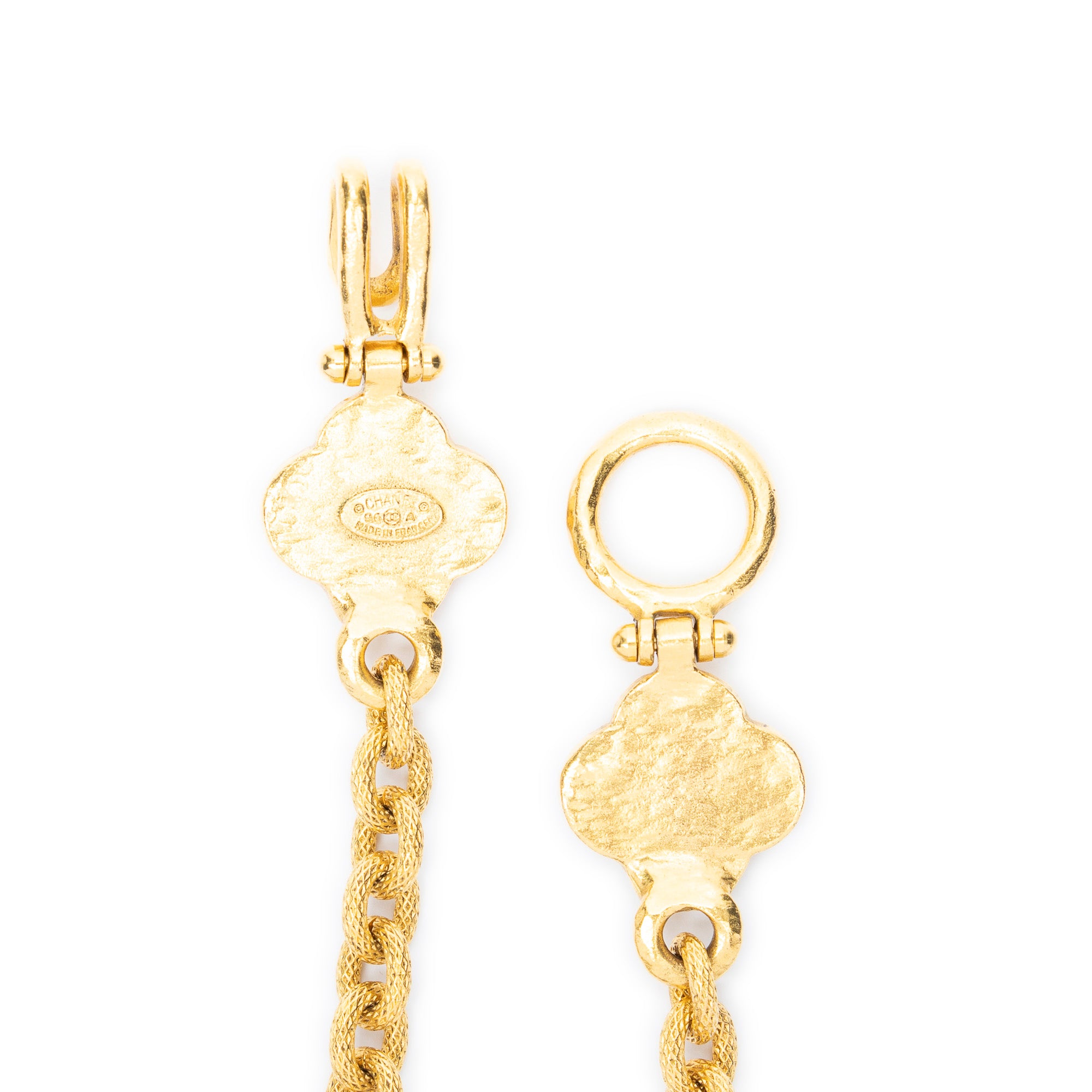 Necklace CC Clover Pendant Necklace Gold Gold Plated