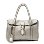 Handbag Mini Linda Grey Selleria Leather
