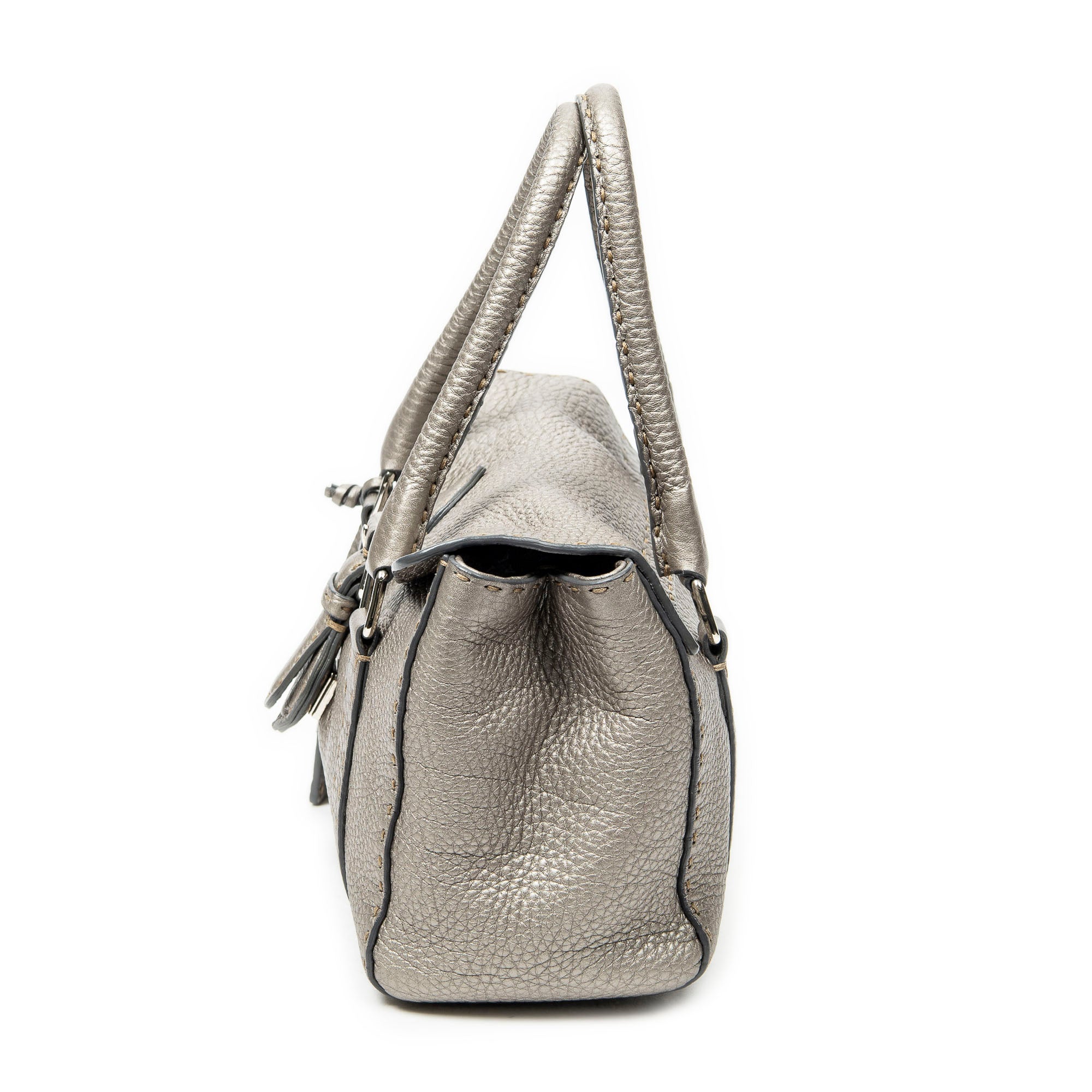 Handbag Mini Linda Grey Selleria Leather