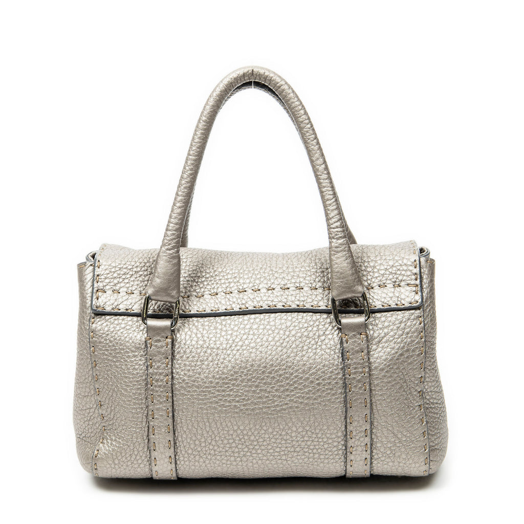 Handbag Mini Linda Grey Selleria Leather
