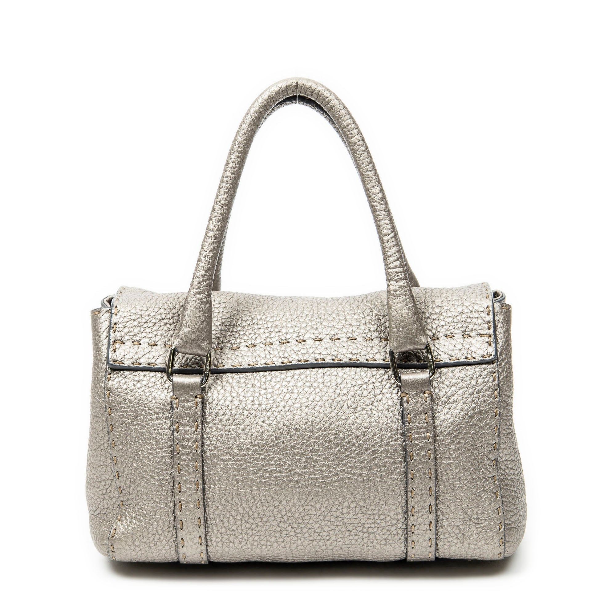 Handbag Mini Linda Grey Selleria Leather