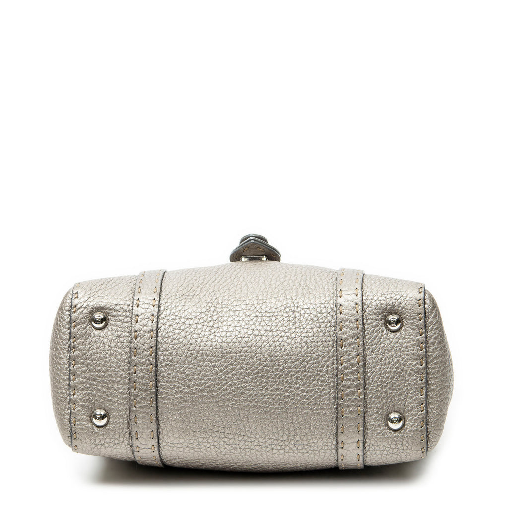 Handbag Mini Linda Grey Selleria Leather