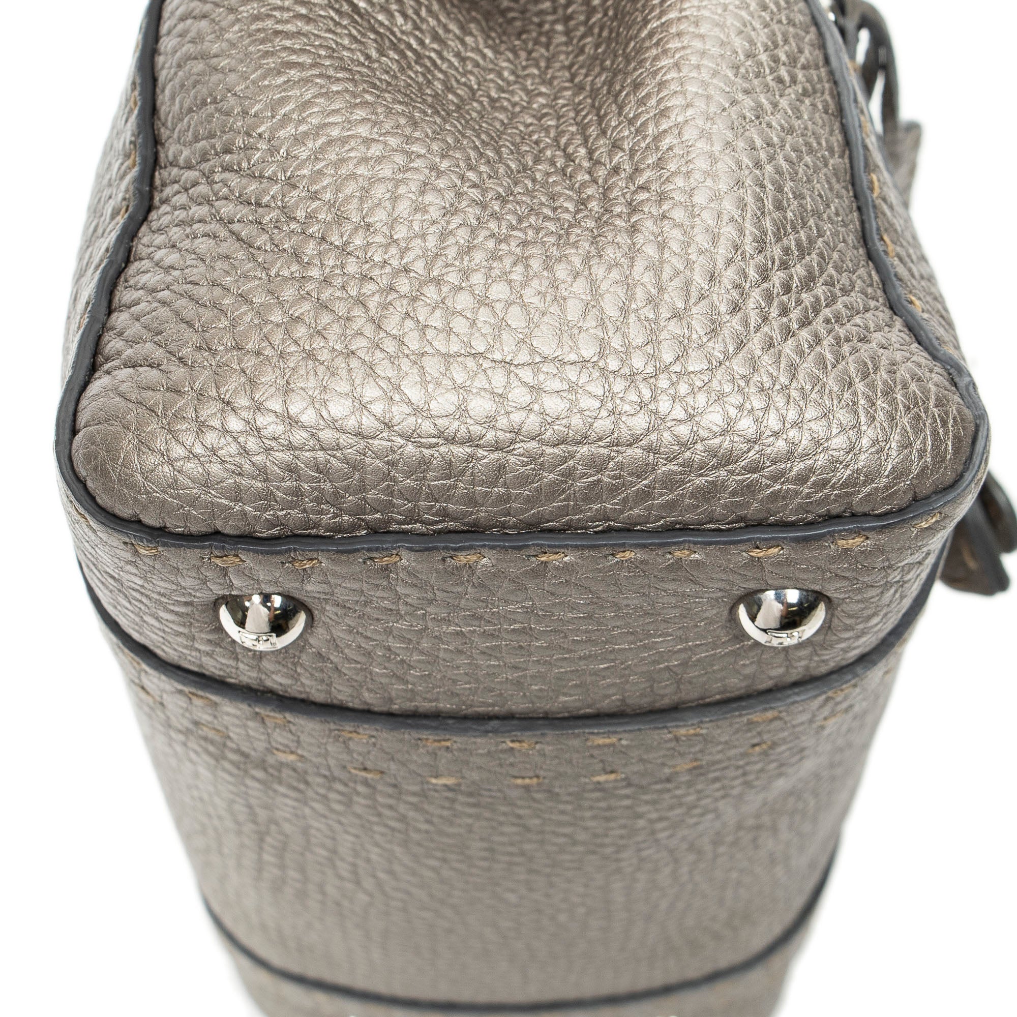 Handbag Mini Linda Grey Selleria Leather