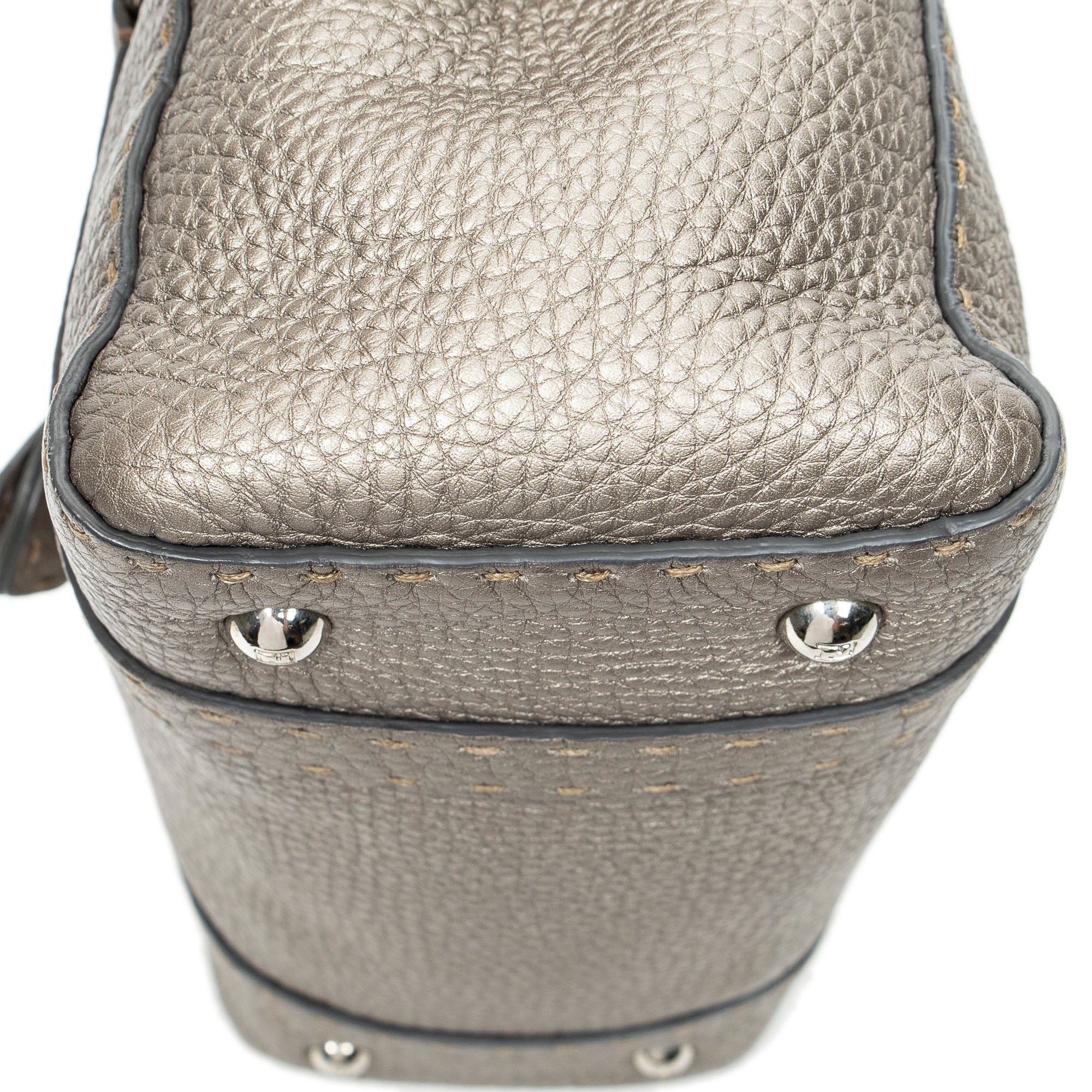 Handbag Mini Linda Grey Selleria Leather