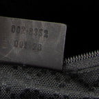 Handbag Large Bamboo Shopper Tote Black Quilted Nylon Canvas