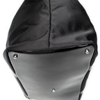 Handbag Large Bamboo Shopper Tote Black Nylon Canvas