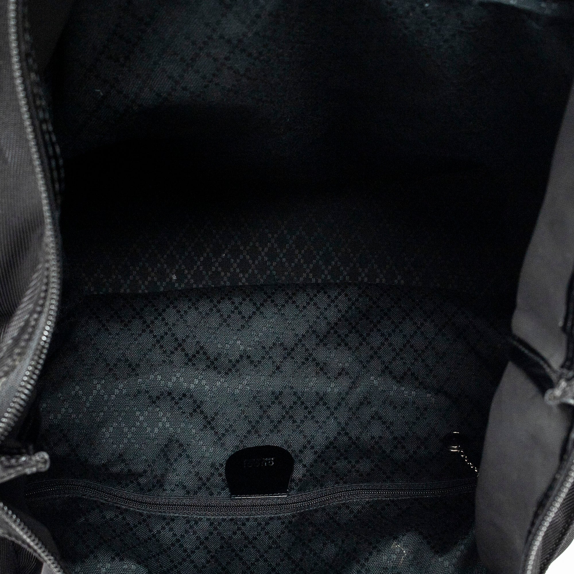 Handbag Large Bamboo Shopper Tote Black Nylon Canvas