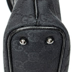 Shoulder Bag Horizontal Jacquard Tote Black Monogrammed Canvas