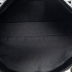Shoulder Bag Horizontal Jacquard Tote Black Monogrammed Canvas