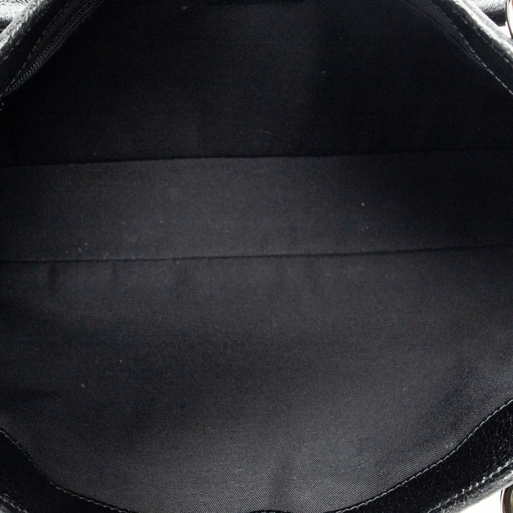 Shoulder Bag Horizontal Jacquard Tote Black Monogrammed Canvas