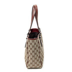 Shoulder Bag Small Shoulder Tote Maroon Monogrammed Canvas