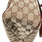 Shoulder Bag Small Shoulder Tote Maroon Monogrammed Canvas