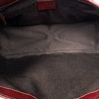 Shoulder Bag Small Shoulder Tote Maroon Monogrammed Canvas