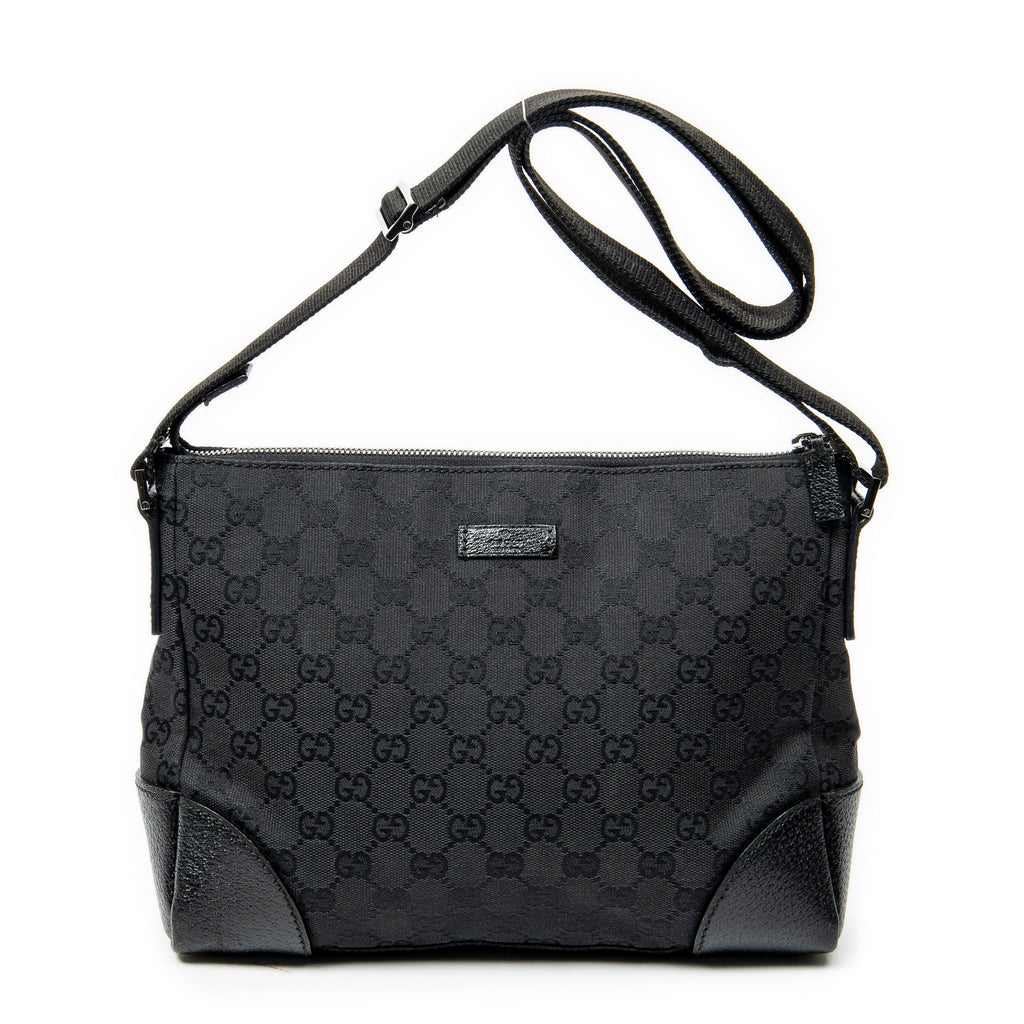 Shoulder Bag Joy Messenger Black Monogrammed Canvas