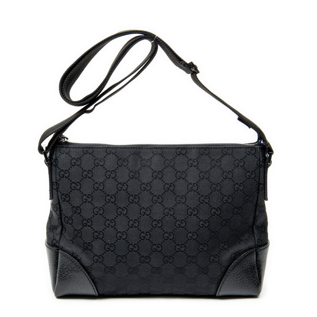 Shoulder Bag Joy Messenger Black Monogrammed Canvas