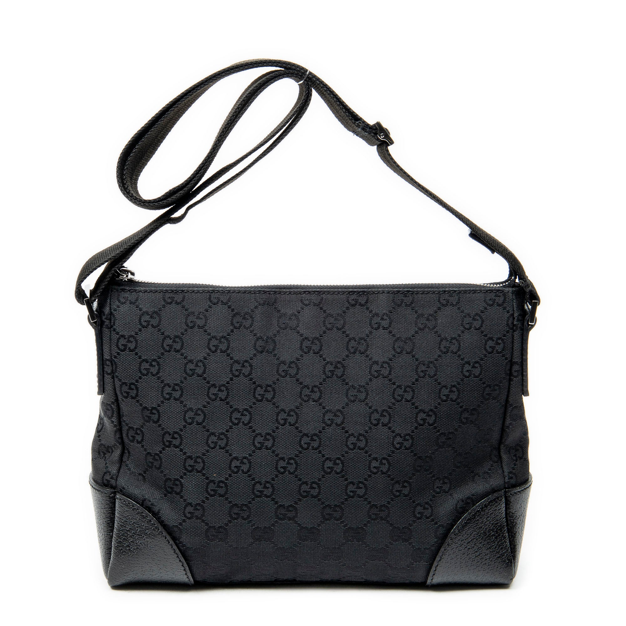Shoulder Bag Joy Messenger Black Monogrammed Canvas