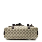 Shoulder Bag Medium Buckle Messenger Dark Brown Supreme Coated Canvas