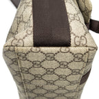 Shoulder Bag Medium Buckle Messenger Dark Brown Supreme Coated Canvas