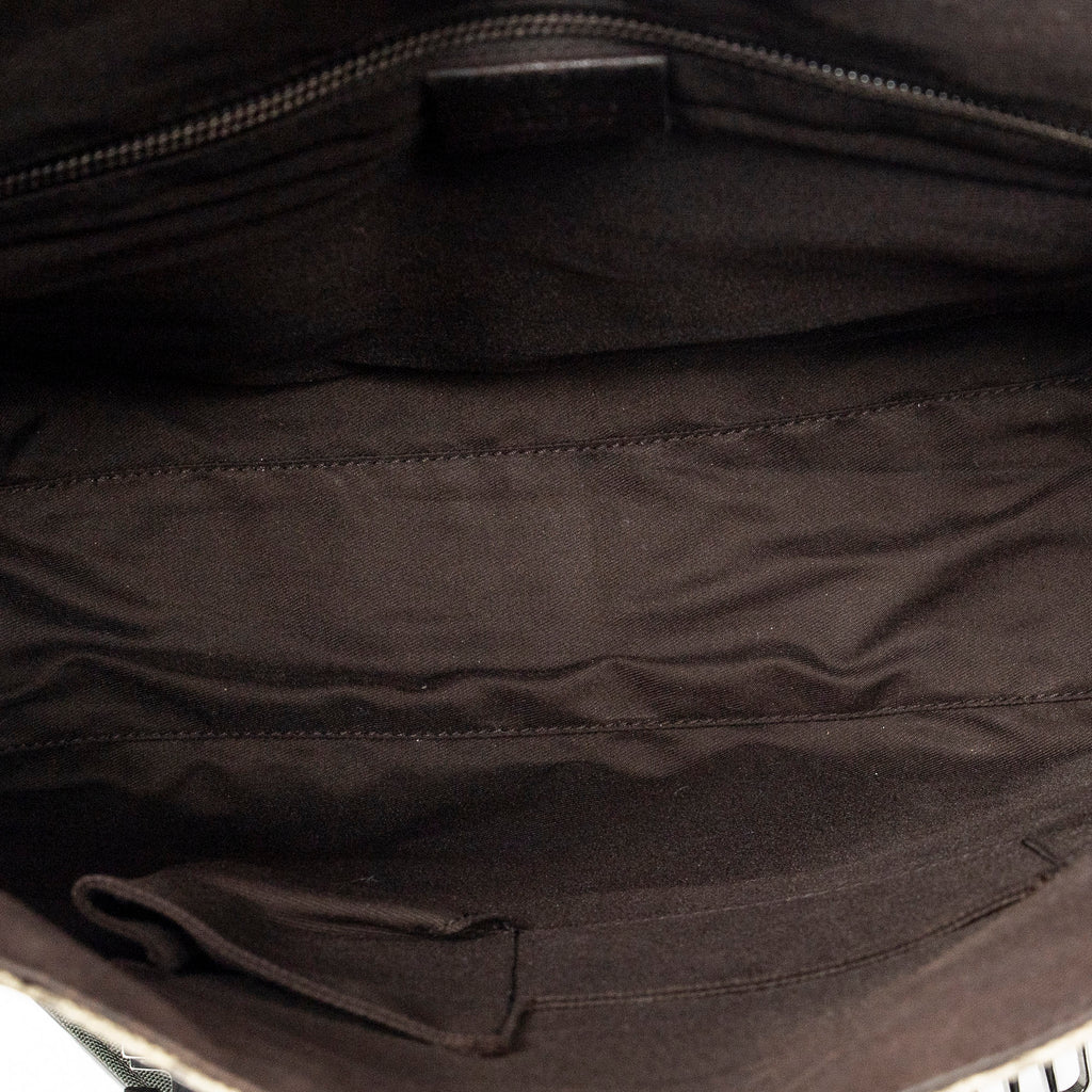 Shoulder Bag Medium Buckle Messenger Dark Brown Supreme Coated Canvas