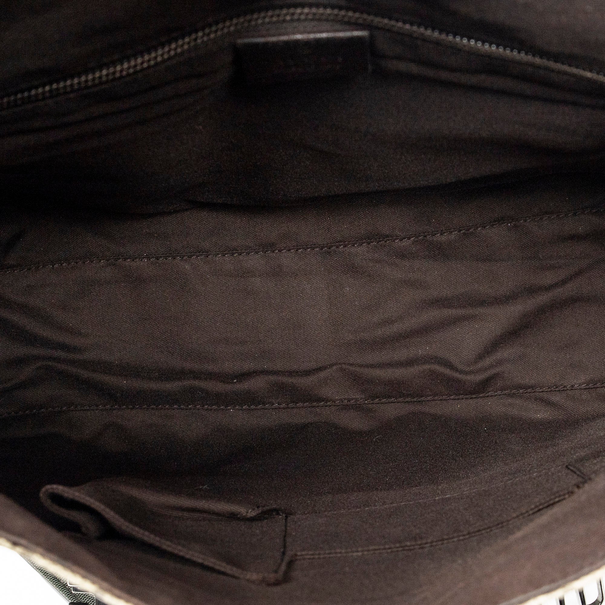 Shoulder Bag Medium Buckle Messenger Dark Brown Supreme Coated Canvas