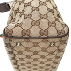 Shoulder Bag Web Medium Pop Tote Brown Monogrammed Canvas